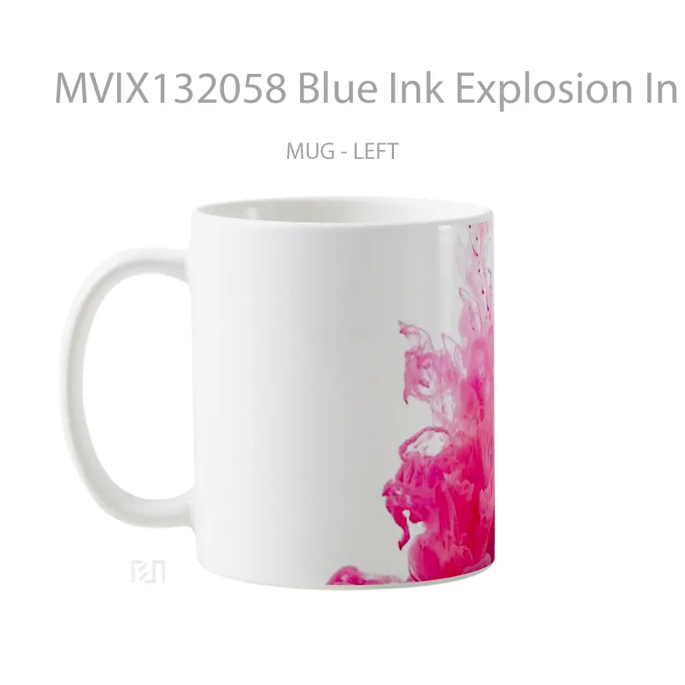 Mug Blue Ink Explosion In Water Gelas Pemandangan Alam - All-side / Desain