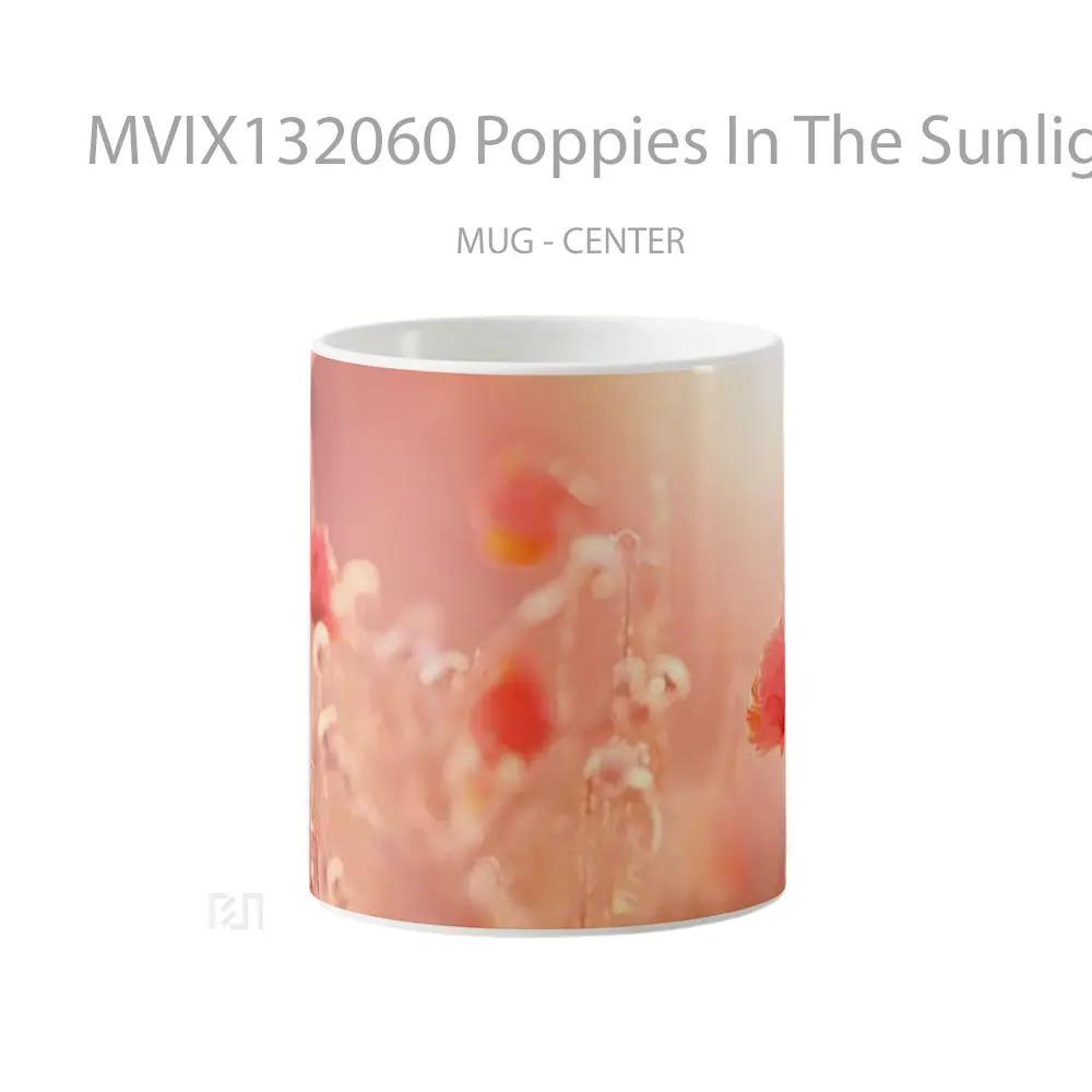 Mug Poppies In The Sunlight Gelas Keramik Unik