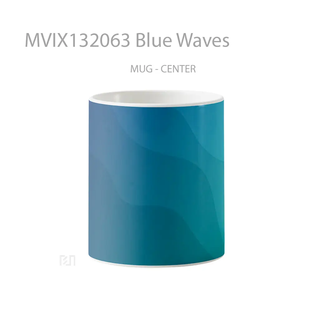 Mug Blue Waves Gelas Keramik Unik