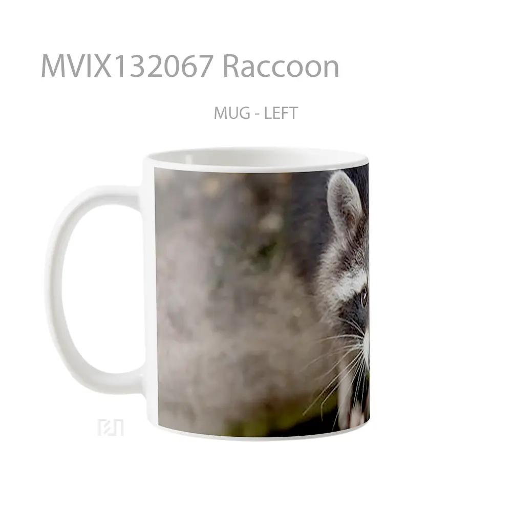 Mug Raccoon Gelas Keramik Unik - All-side / Desain