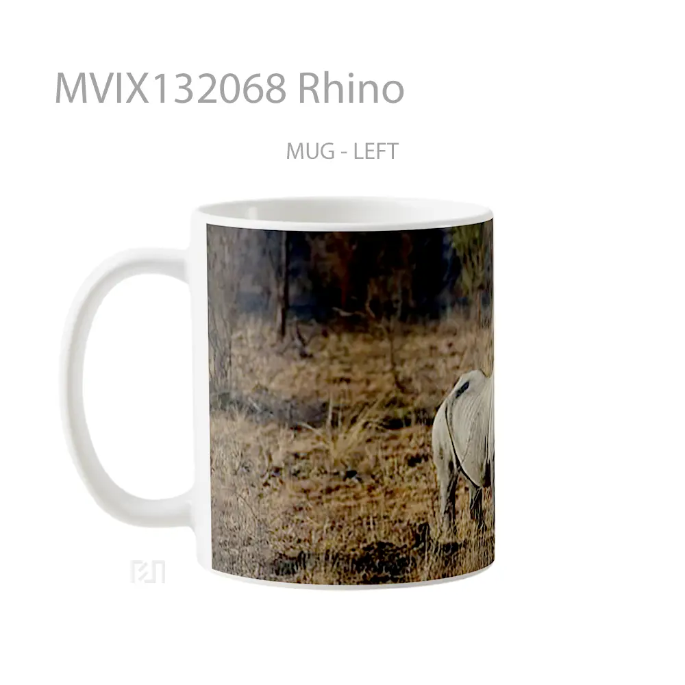 Mug Rhino Gelas Keramik Unik - All-side / Desain