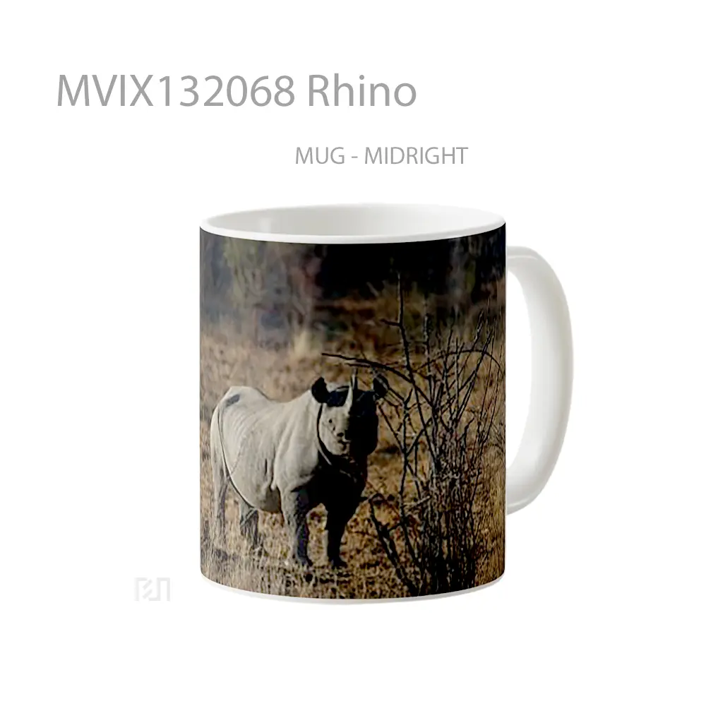 Mug Rhino Gelas Keramik Unik - All-side / Desain