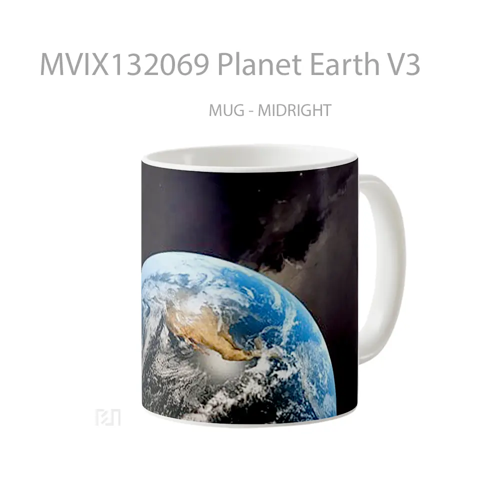 Mug Planet Earth V3 Gelas Astronomi - All-side / Desain