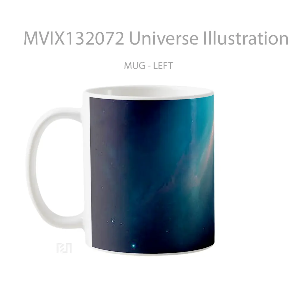 Mug Universe Illustration Gelas Seni Modern - All-side / Desain