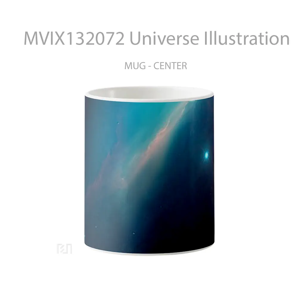 Mug Universe Illustration Gelas Seni Modern