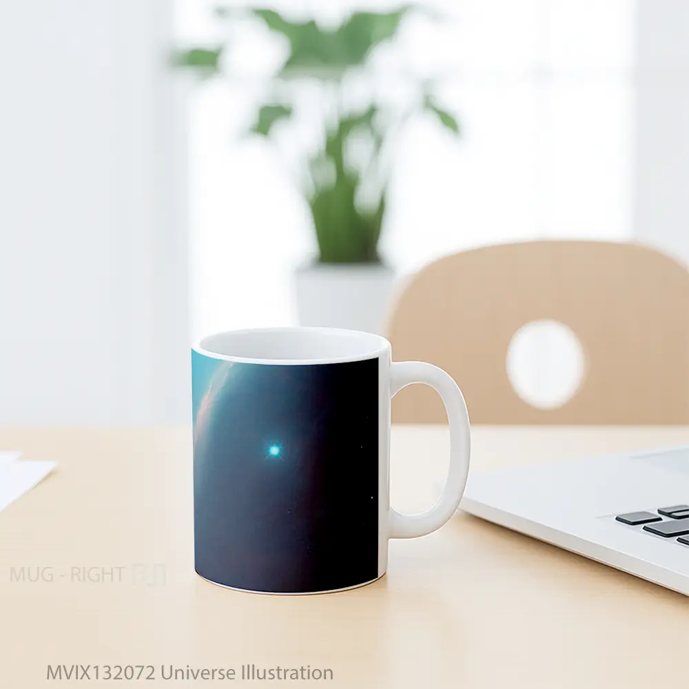 Mug Universe Illustration Gelas Seni Modern - All-side / Desain