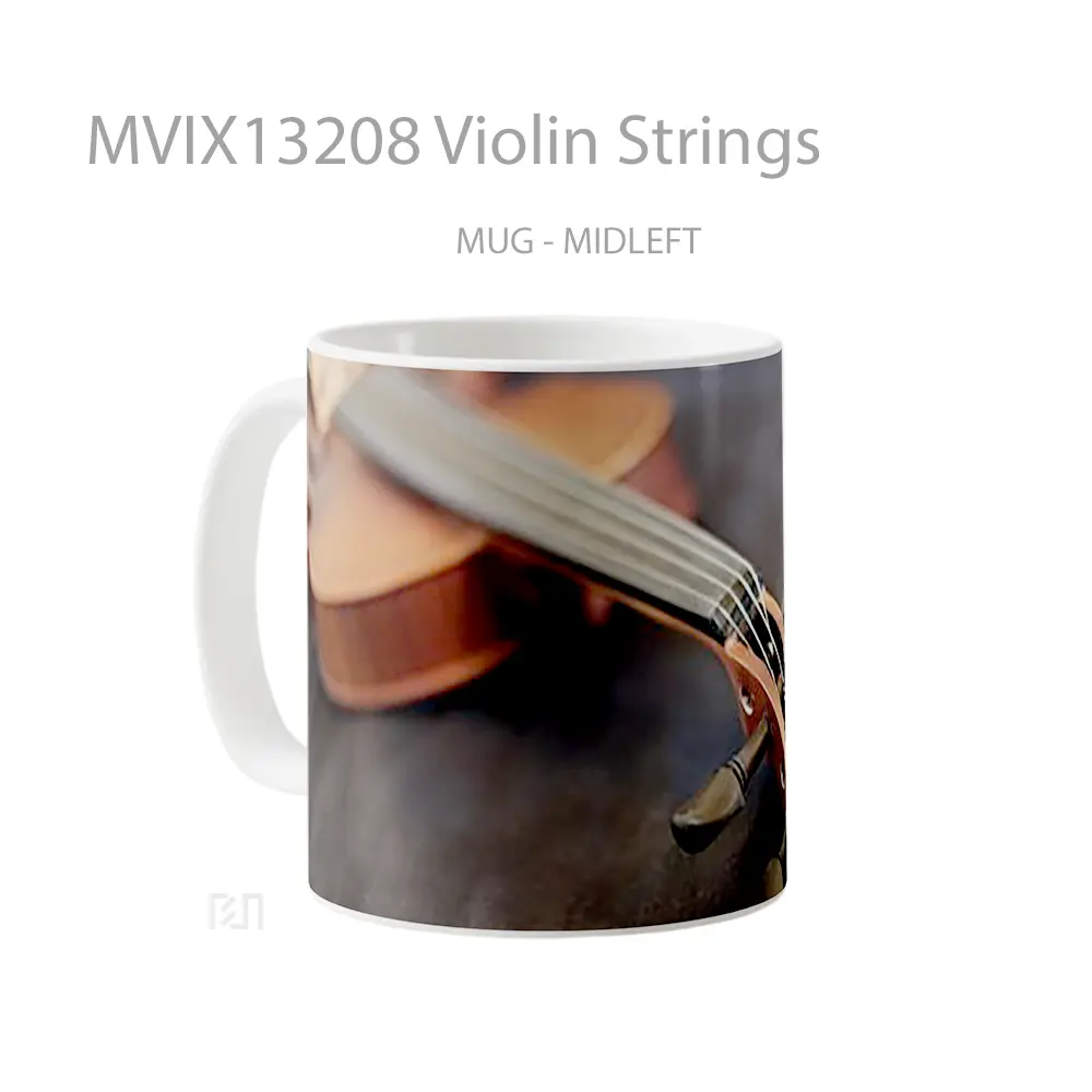 Mug Violin Strings Gelas Keramik Unik - All-side / Desain