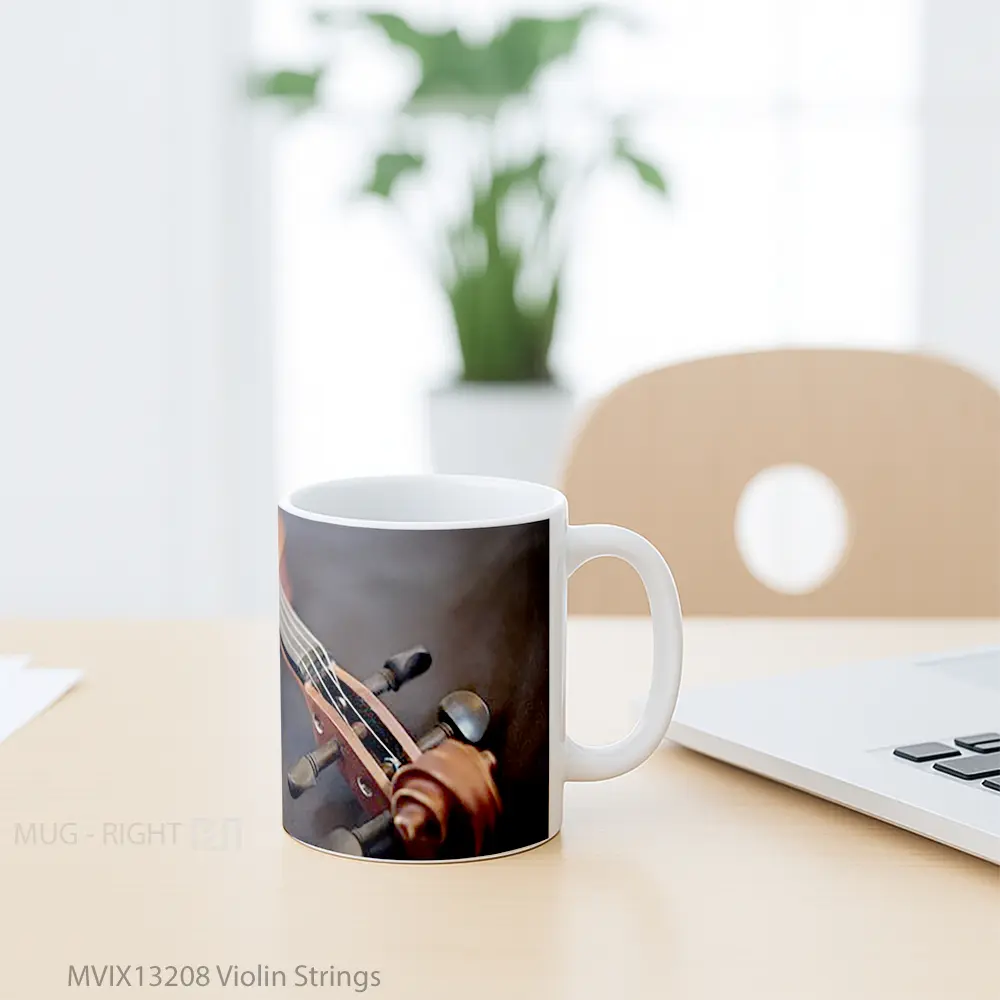 Mug Violin Strings Gelas Keramik Unik - All-side / Desain