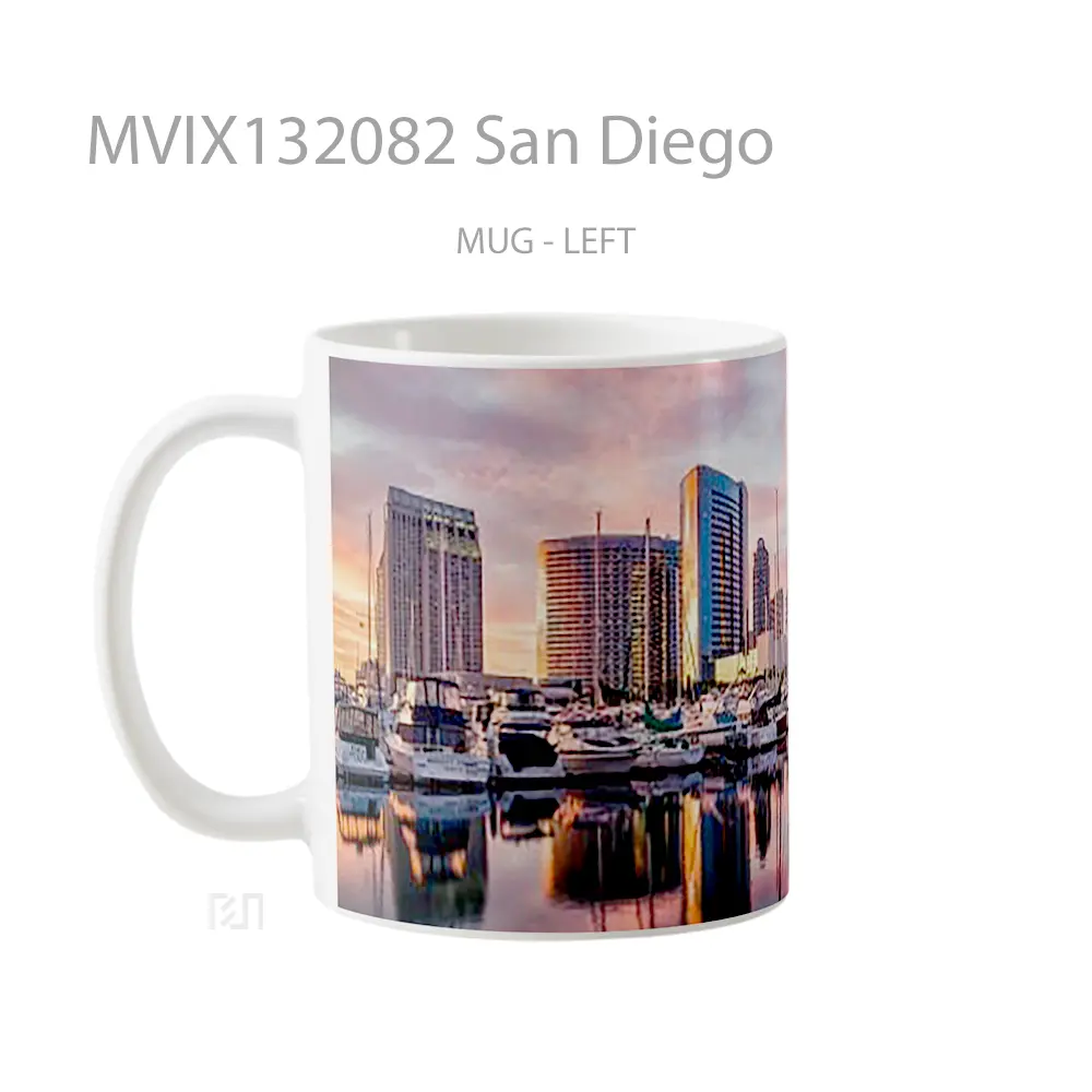 Mug San Diego Gelas Keramik Unik - All-side / Desain