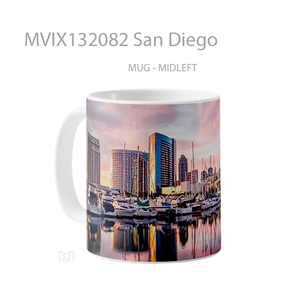 Mug San Diego Gelas Keramik Unik - All-side / Desain