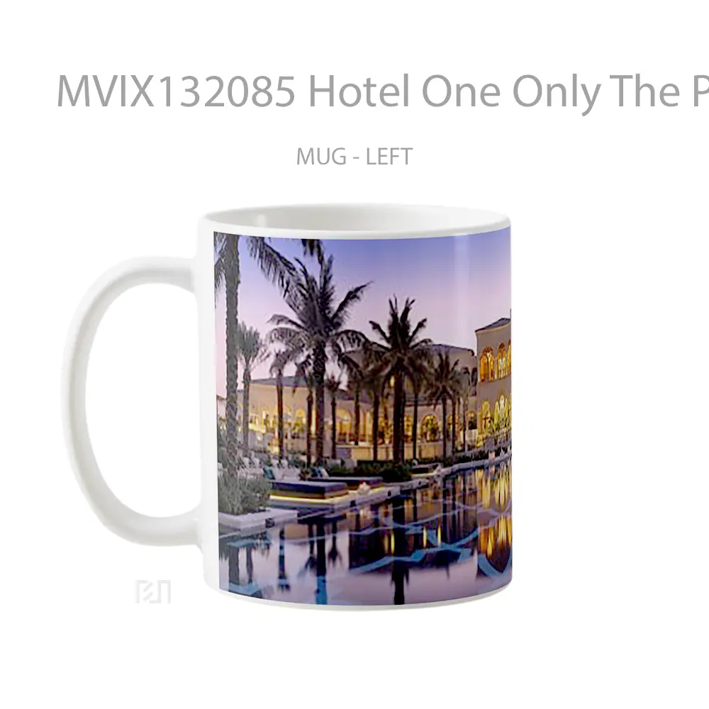 Mug Hotel One Only The Palm Gelas Keramik Unik - All-side / Desain