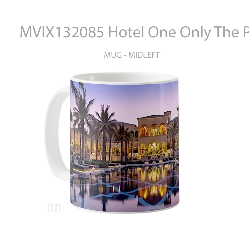 Mug Hotel One Only The Palm Gelas Keramik Unik - All-side / Desain