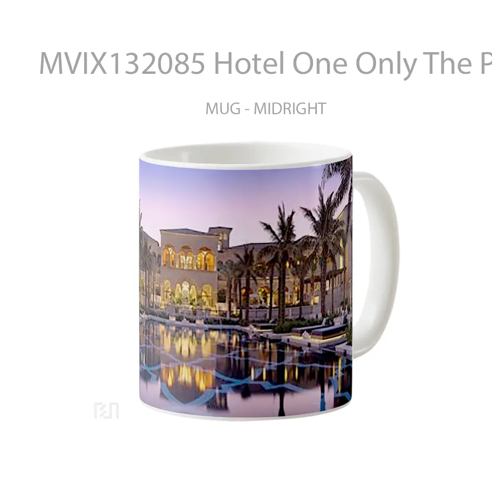Mug Hotel One Only The Palm Gelas Keramik Unik - All-side / Desain