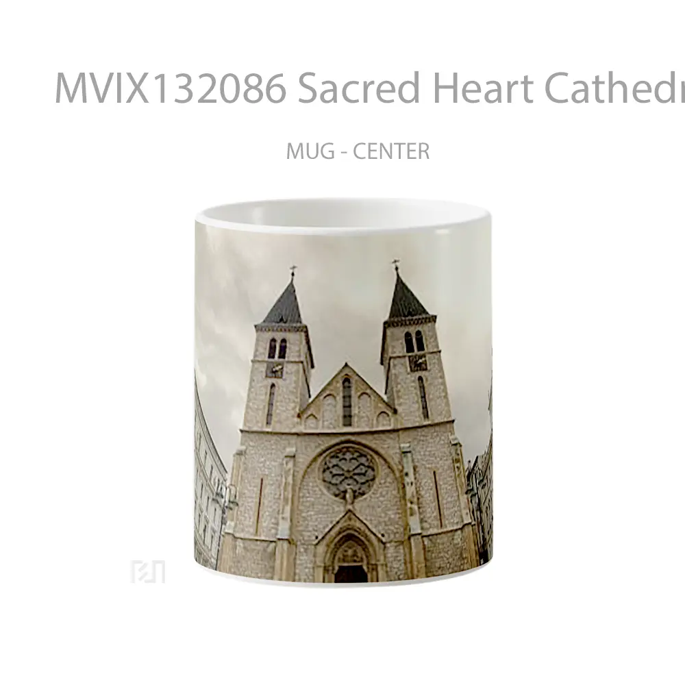 Mug Sacred Heart Cathedral Sarajevo Gelas Keramik Unik