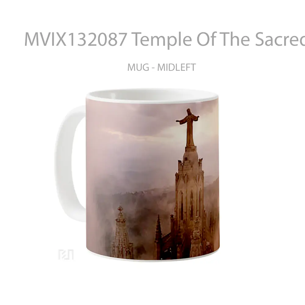 Mug Temple Of The Sacred Heart Of Jesus Spain Gelas Keramik Unik - All-side / Desain