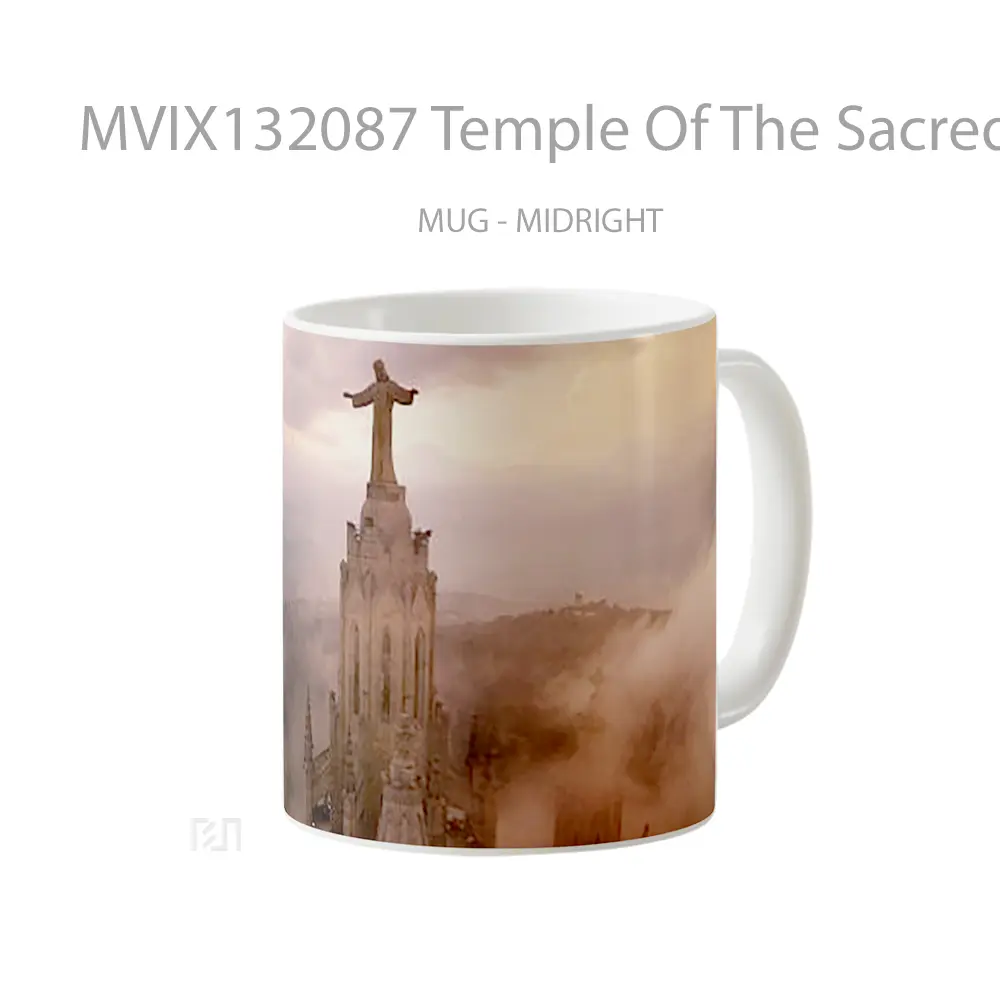 Mug Temple Of The Sacred Heart Of Jesus Spain Gelas Keramik Unik - All-side / Desain