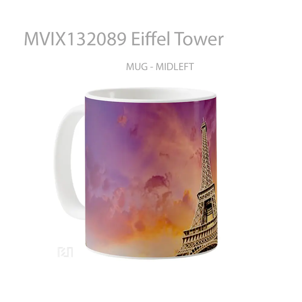 Mug Eiffel Tower Gelas Keramik Unik - All-side / Desain