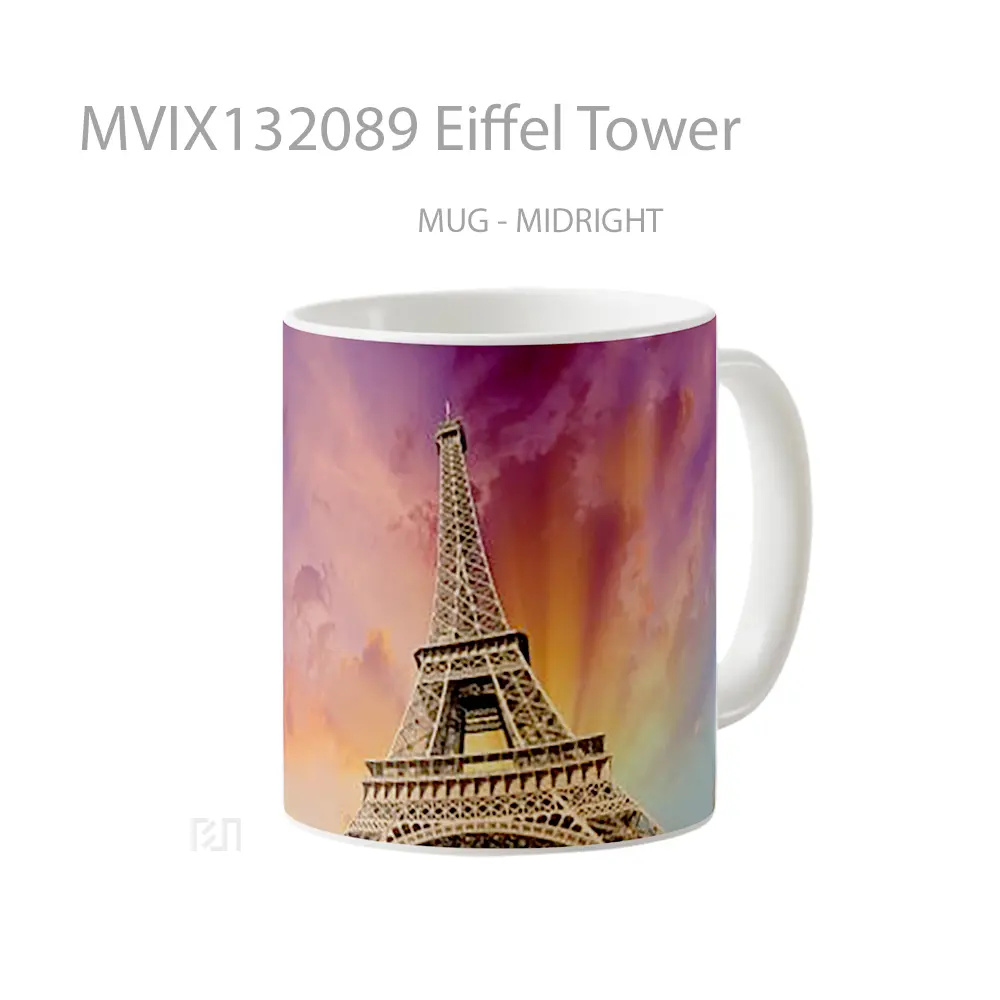 Mug Eiffel Tower Gelas Keramik Unik - All-side / Desain