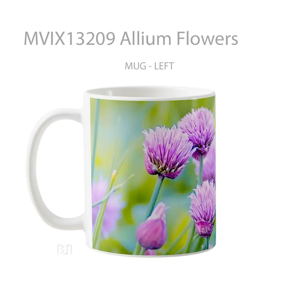 Mug Allium Flowers Gelas Pemandangan Alam - All-side / Desain