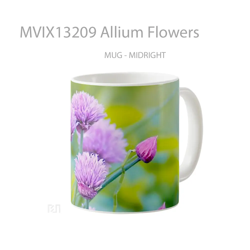 Mug Allium Flowers Gelas Pemandangan Alam - All-side / Desain