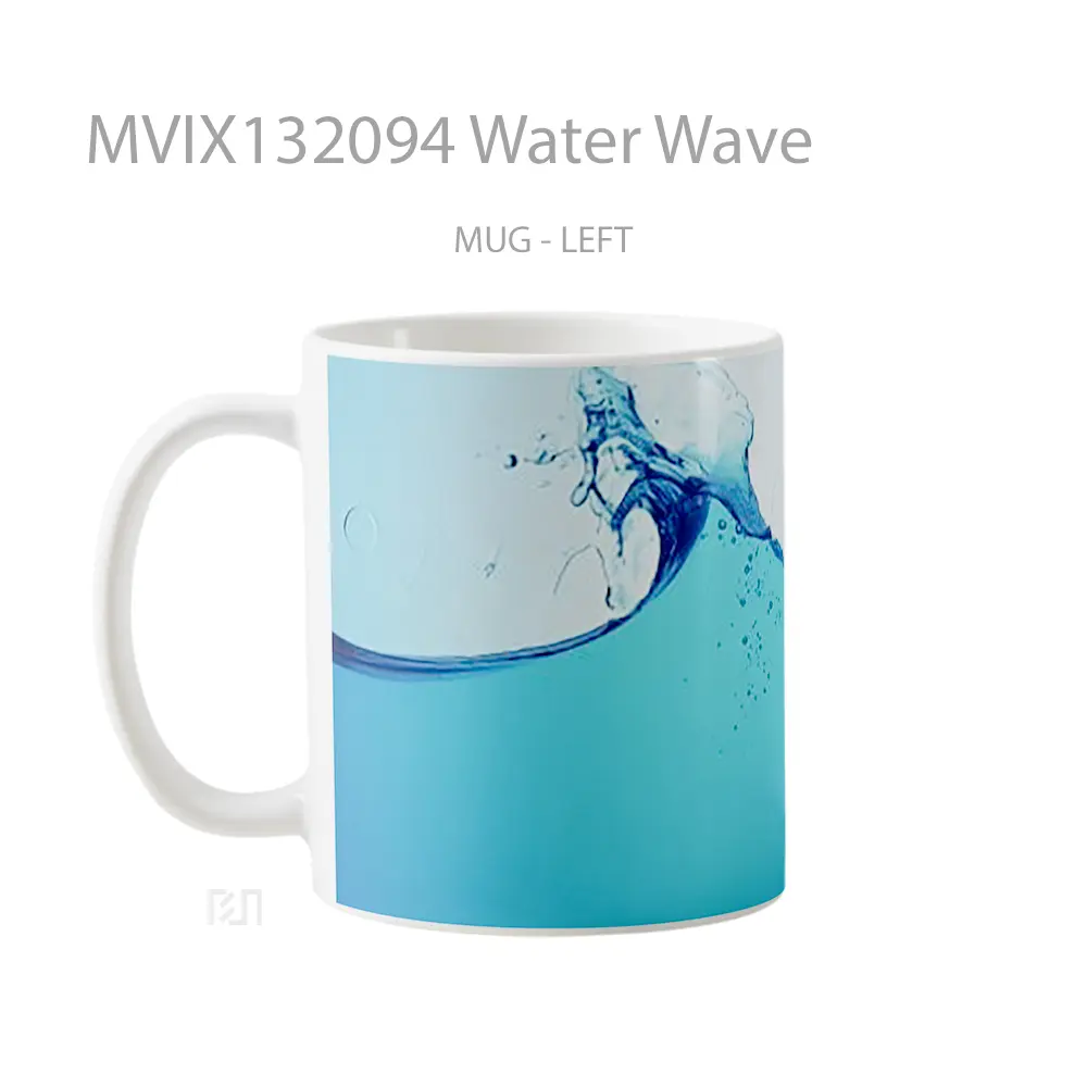 Mug Water Wave Gelas Pemandangan Alam - All-side / Desain