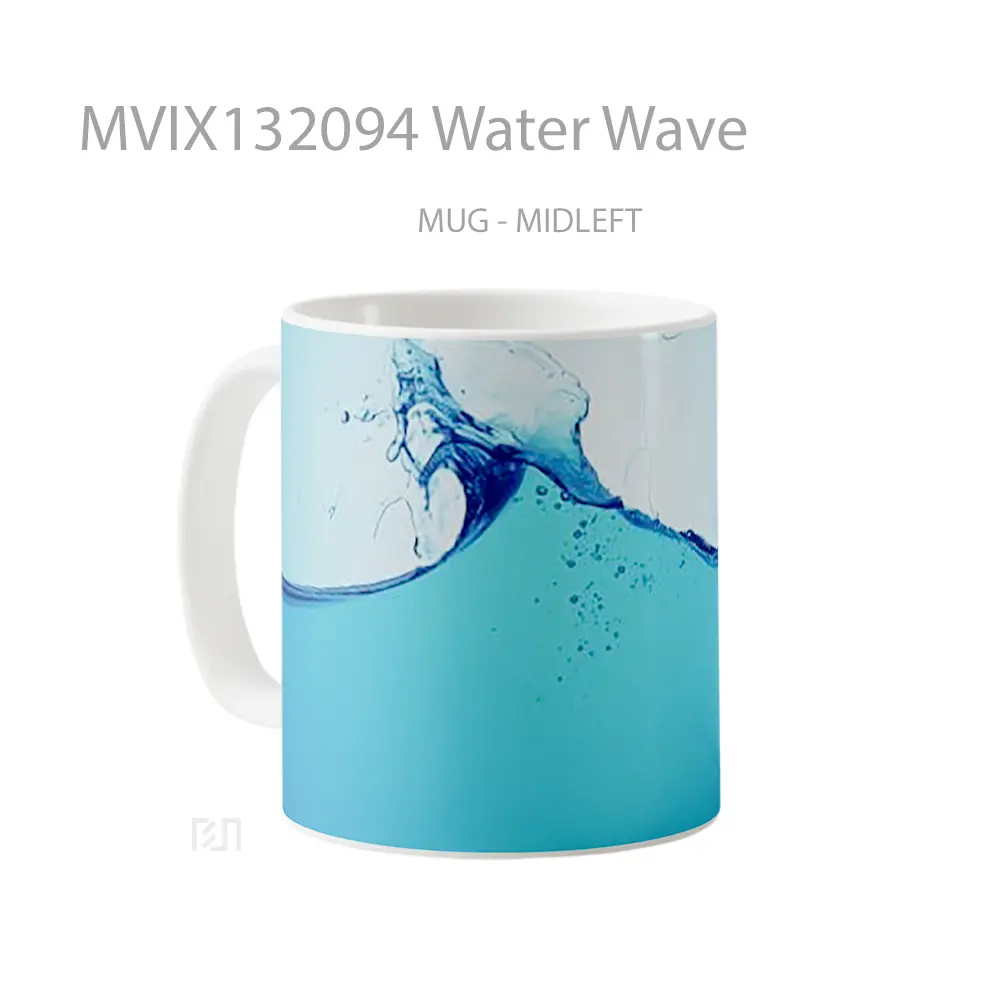 Mug Water Wave Gelas Pemandangan Alam - All-side / Desain