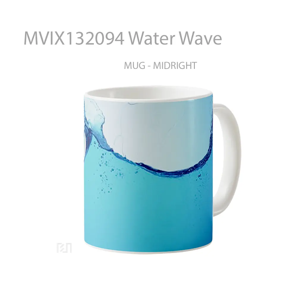 Mug Water Wave Gelas Pemandangan Alam - All-side / Desain