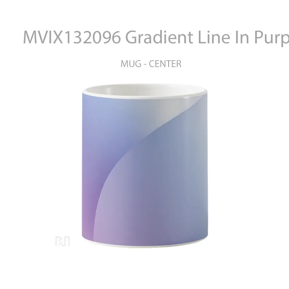 Mug Gradient Line In Purple Gelas Keramik Unik