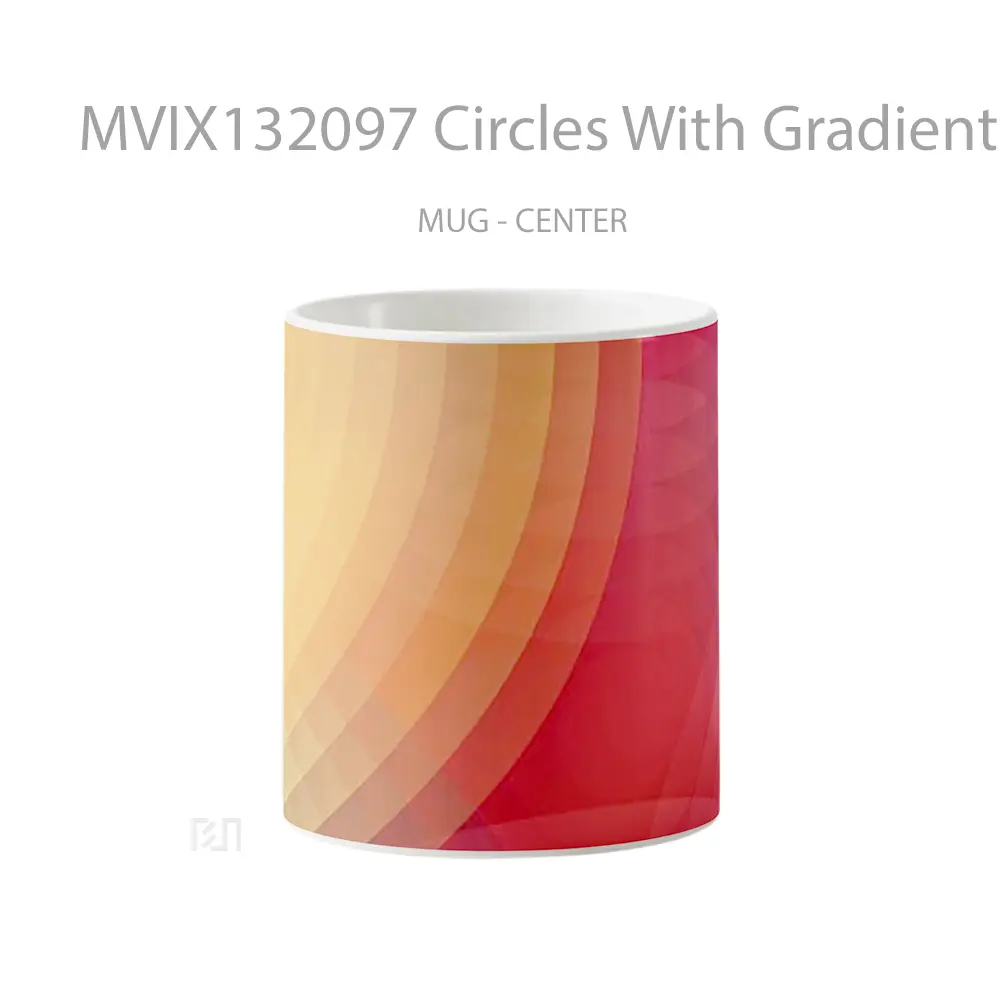 Mug Circles With Gradient Gelas Keramik Unik