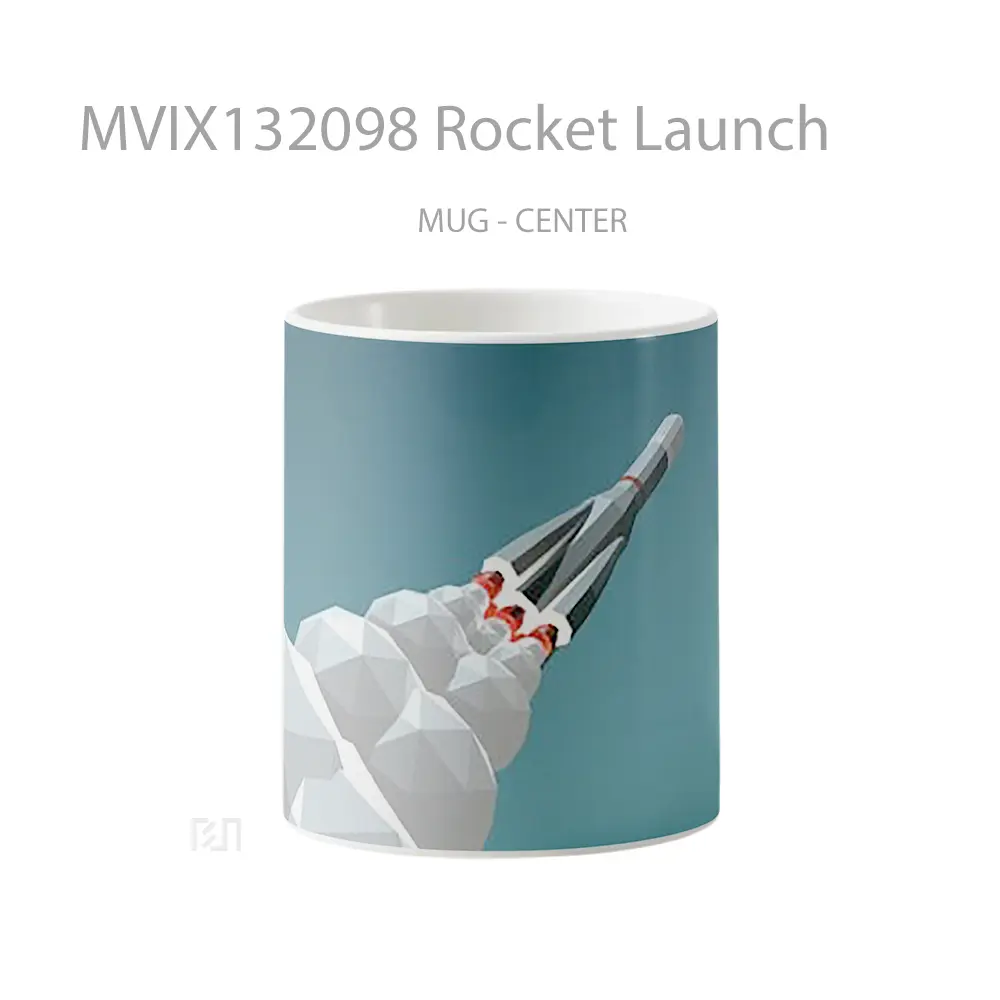 Mug Rocket Launch Gelas Keramik Unik