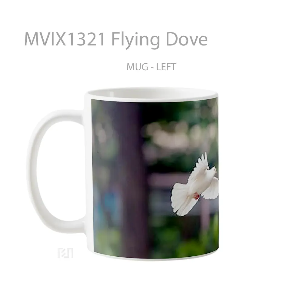 Mug Flying Dove Gelas Keramik Unik - All-side / Desain