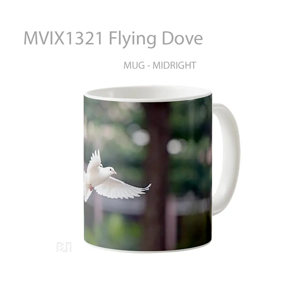 Mug Flying Dove Gelas Keramik Unik - All-side / Desain