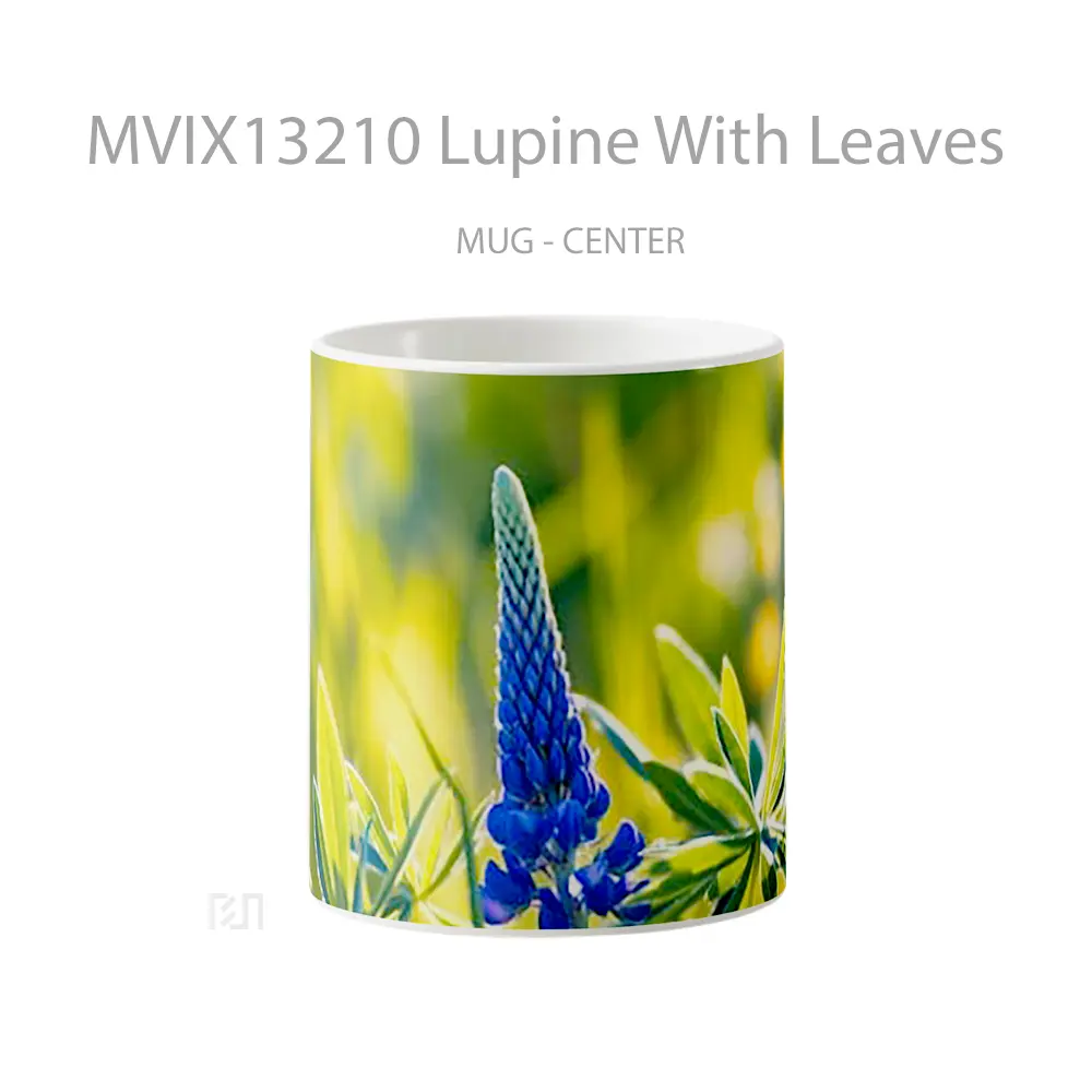 Mug Lupine With Leaves Gelas Keramik Unik