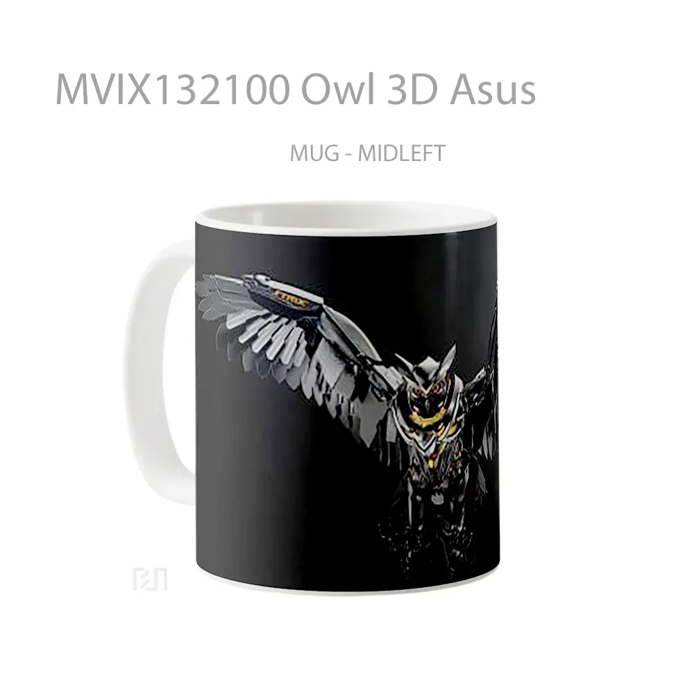 Mug Owl 3D Asus Gelas Hewan Lucu - All-side / Desain