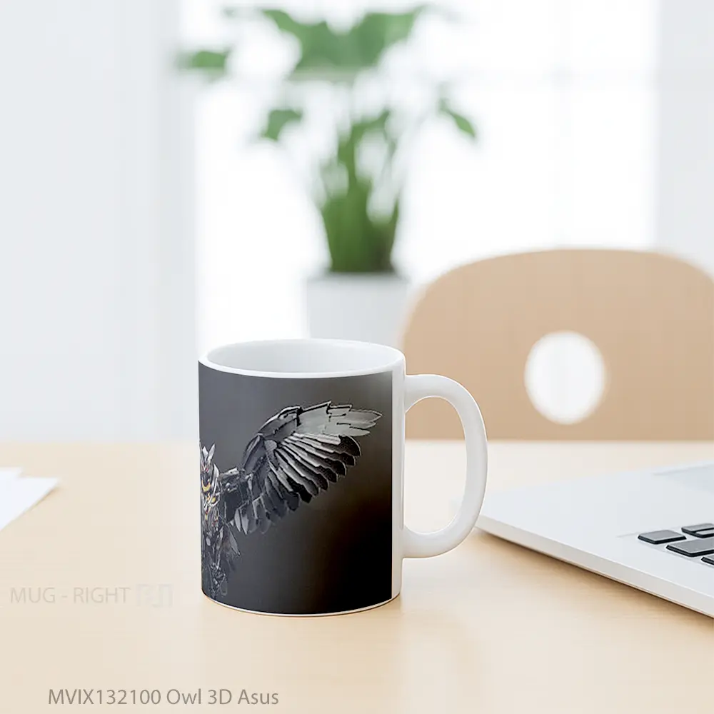 Mug Owl 3D Asus Gelas Hewan Lucu - All-side / Desain