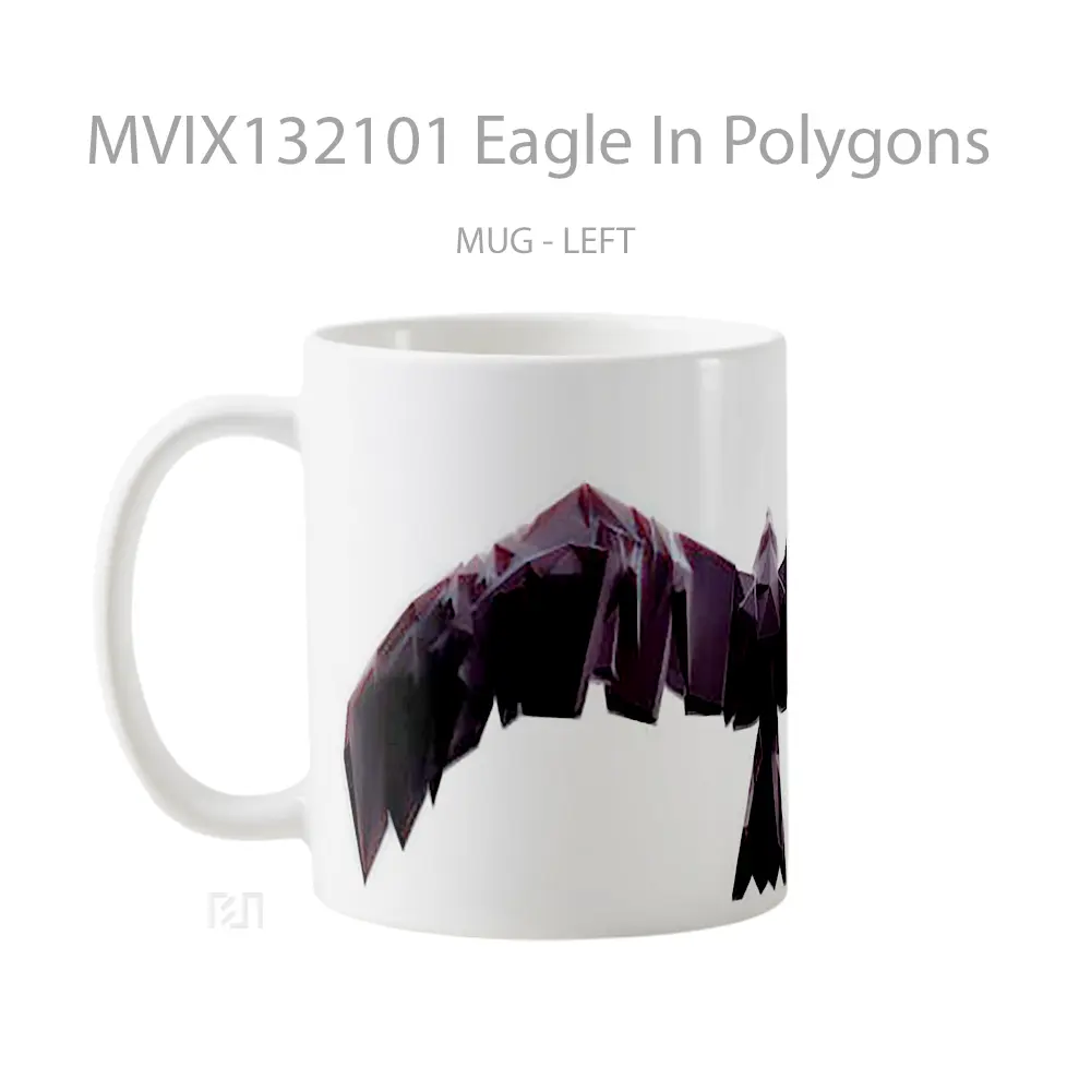 Mug Eagle In Polygons Gelas Hewan Lucu - All-side / Desain