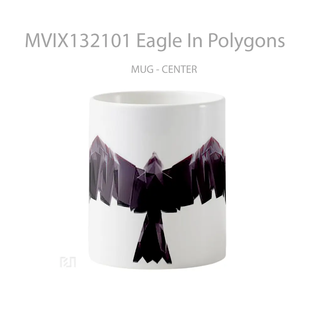 Mug Eagle In Polygons Gelas Hewan Lucu