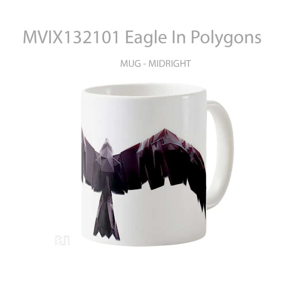 Mug Eagle In Polygons Gelas Hewan Lucu - All-side / Desain