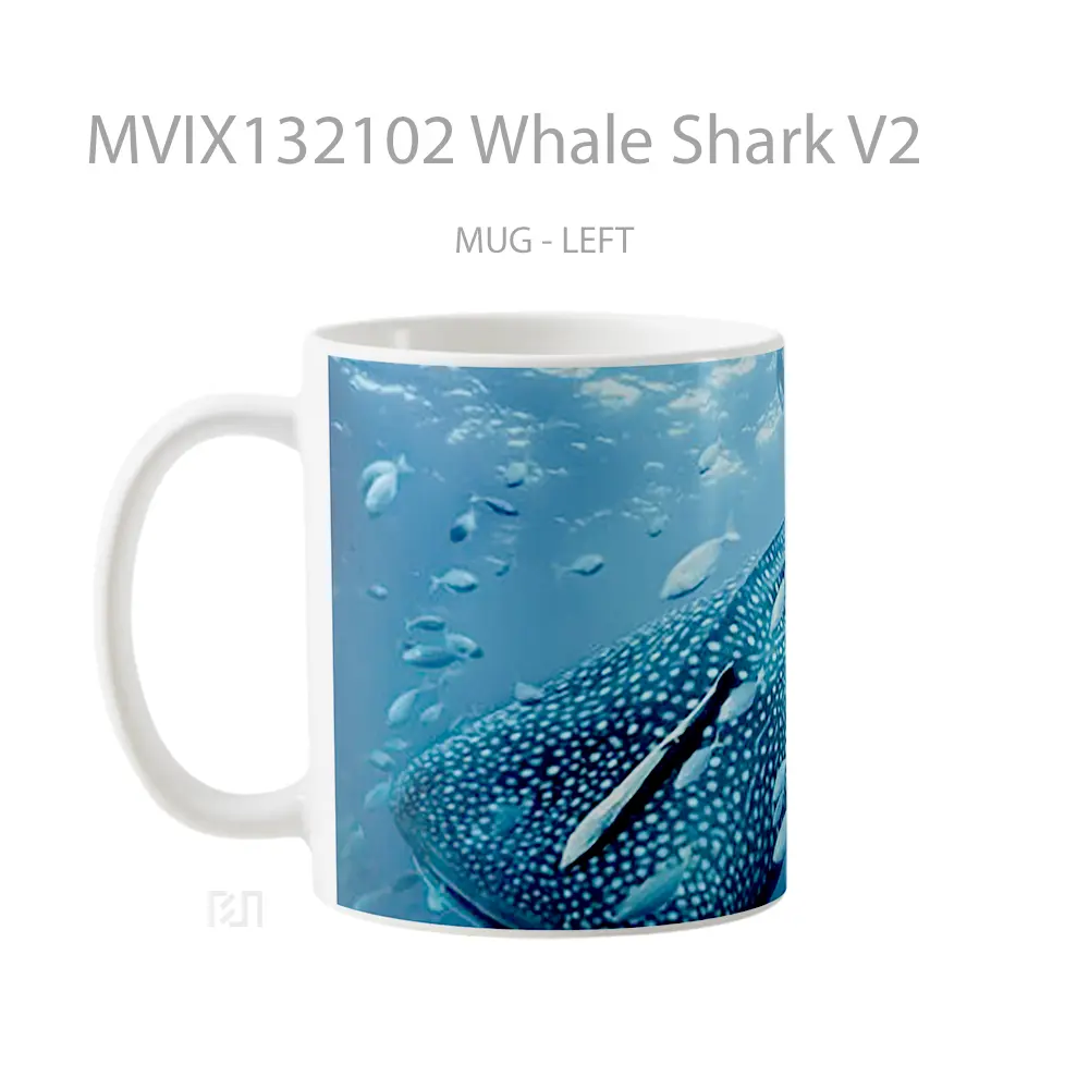 Mug Whale Shark V2 Gelas Hewan Lucu - All-side / Desain