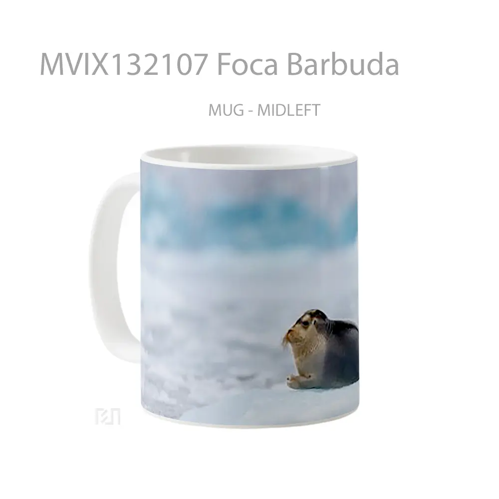 Mug Foca Barbuda Gelas Keramik Unik - All-side / Desain