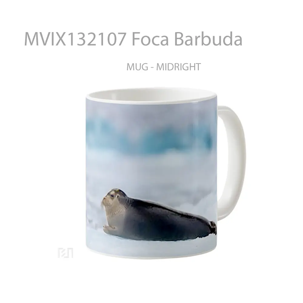 Mug Foca Barbuda Gelas Keramik Unik - All-side / Desain