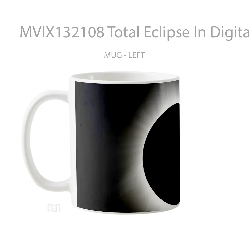 Mug Total Eclipse In Digital Gelas Keramik Unik - All-side / Desain