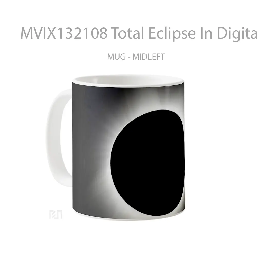 Mug Total Eclipse In Digital Gelas Keramik Unik - All-side / Desain