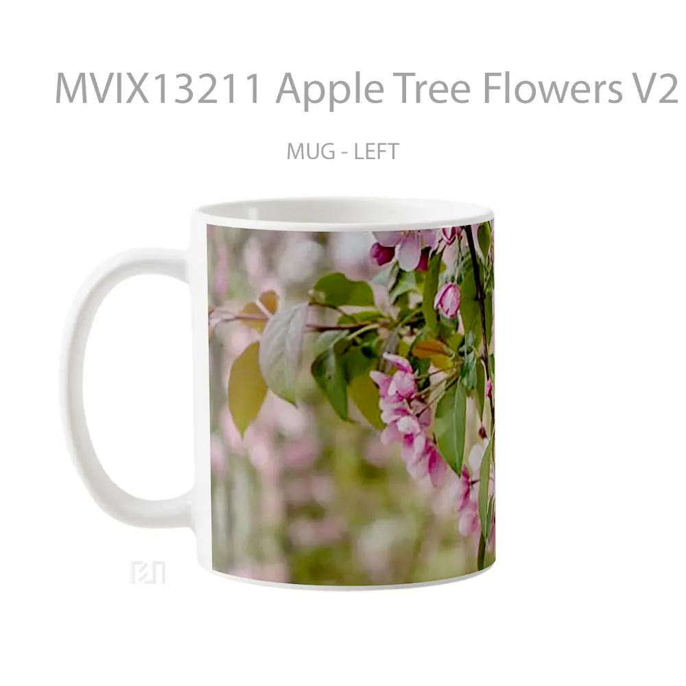 Mug Apple Tree Flowers V2 Gelas Pemandangan Alam - All-side / Desain