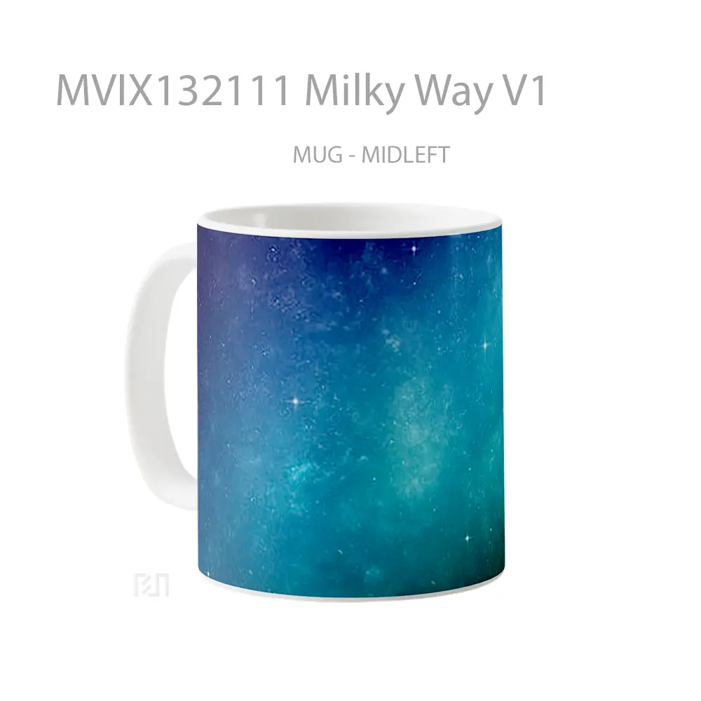 Mug Milky Way V1 Gelas Astronomi - All-side / Desain