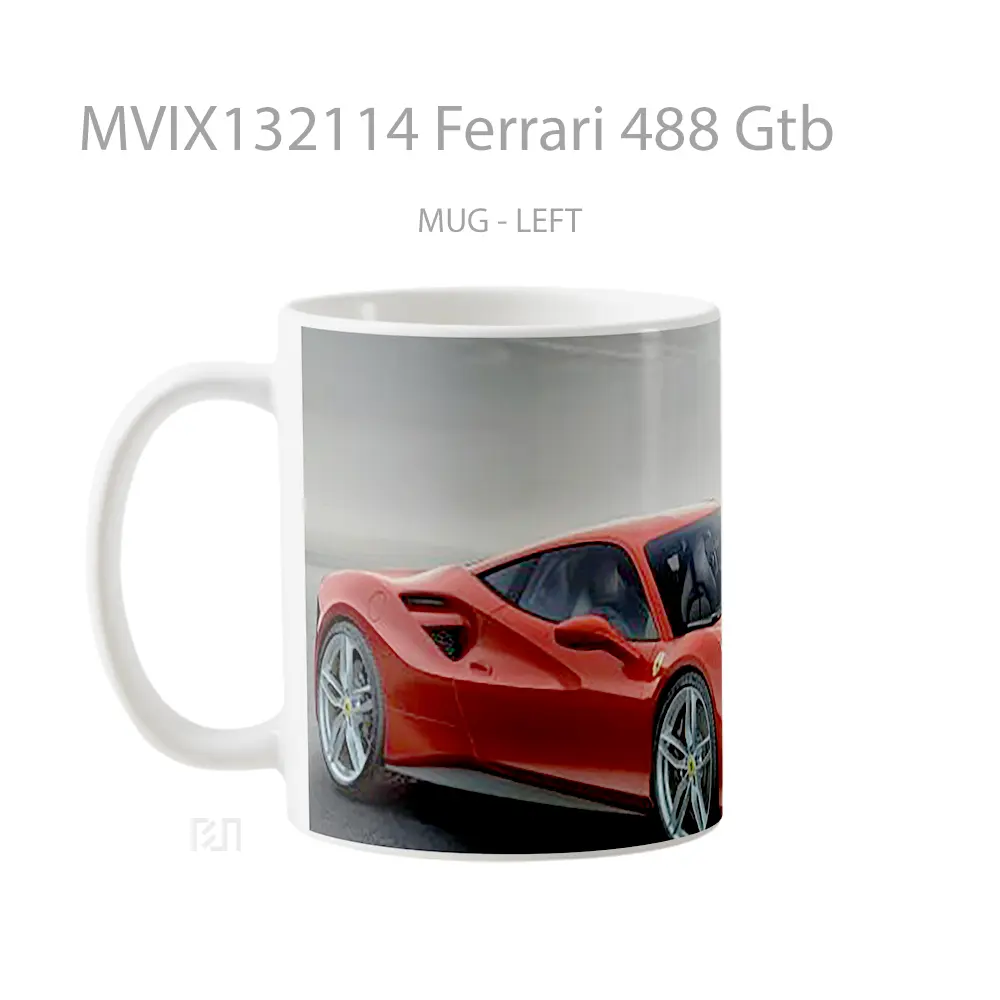 Mug Ferrari 488 Gtb Cangkir Mobil - All-side / Desain