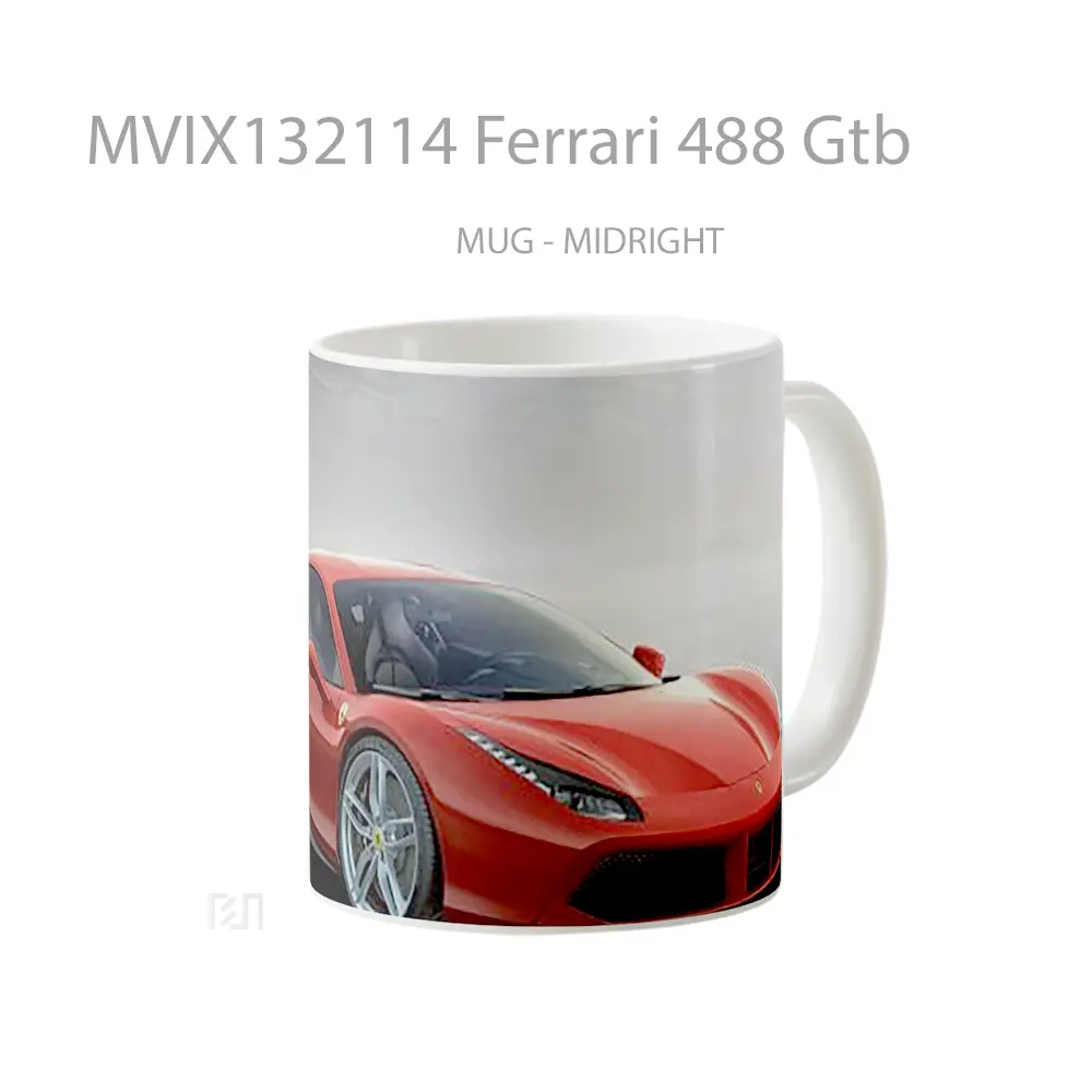 Mug Ferrari 488 Gtb Cangkir Mobil - All-side / Desain