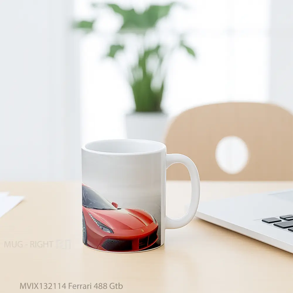 Mug Ferrari 488 Gtb Cangkir Mobil - All-side / Desain