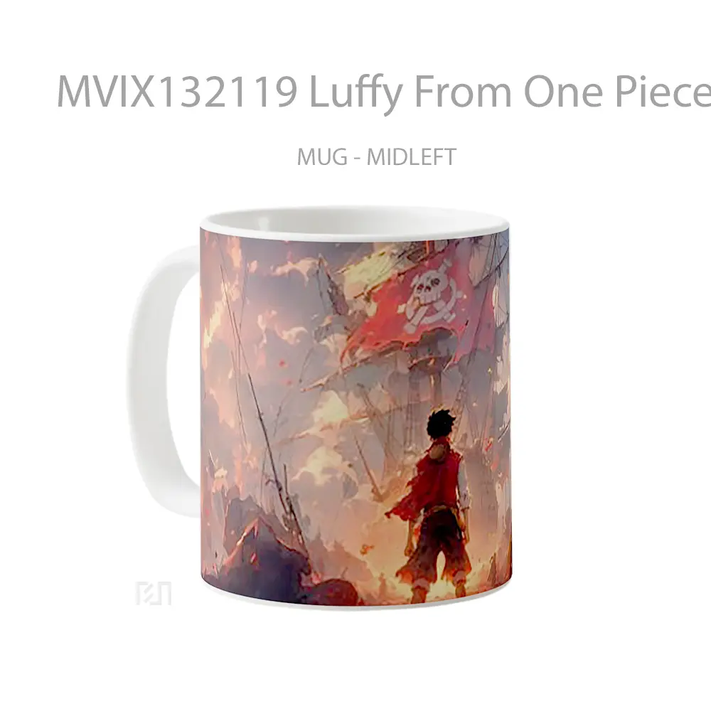 Mug Luffy From One Piece V1 Cangkir Anime - All-side / Desain