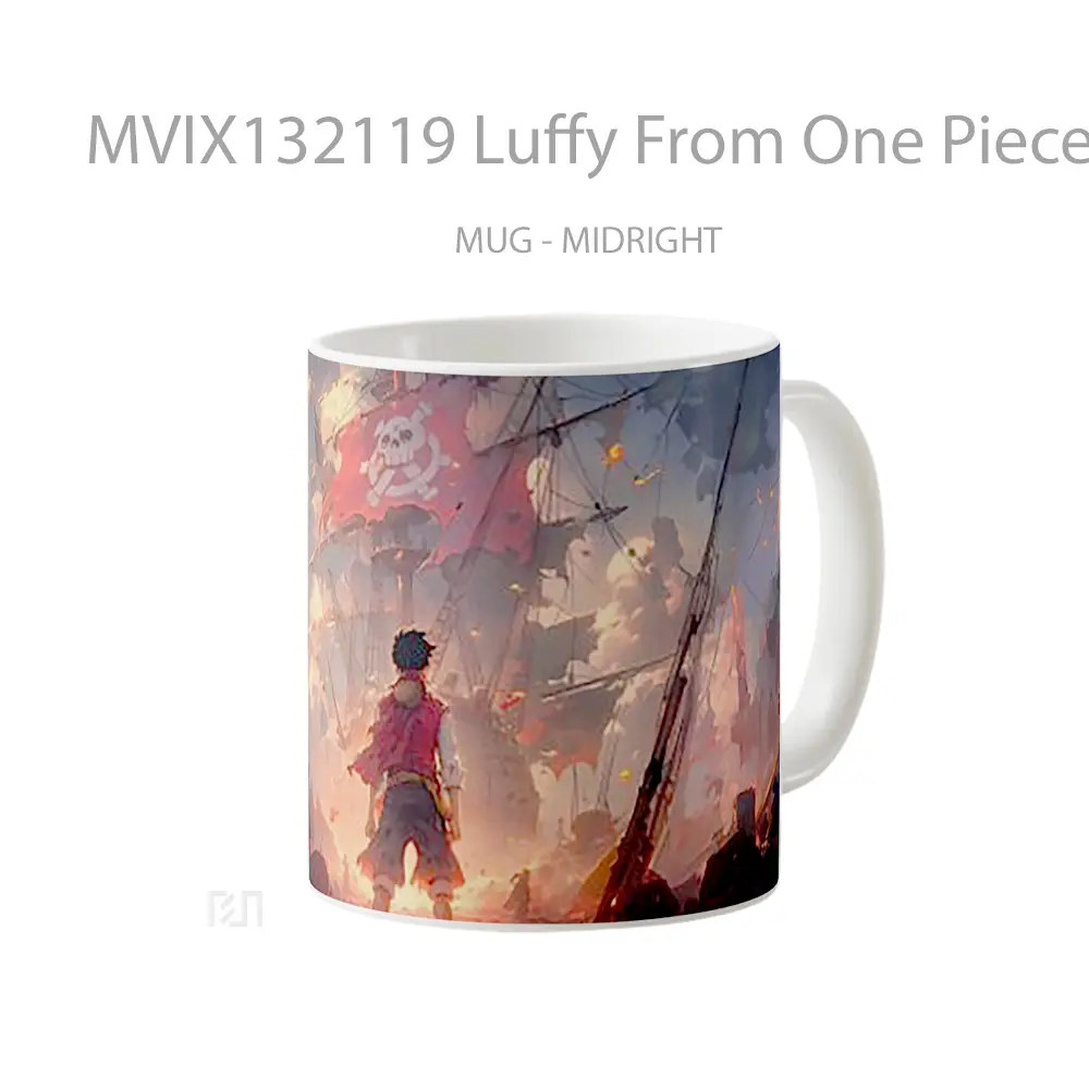 Mug Luffy From One Piece V1 Cangkir Anime - All-side / Desain